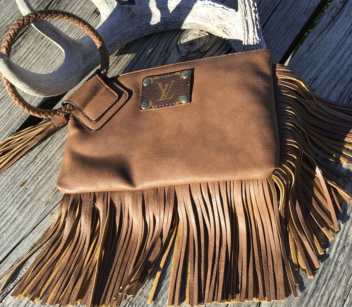 Out West GM Pouch Wristlet/Crossbody Revamped Leather Braiding – Out West  Custom Bags