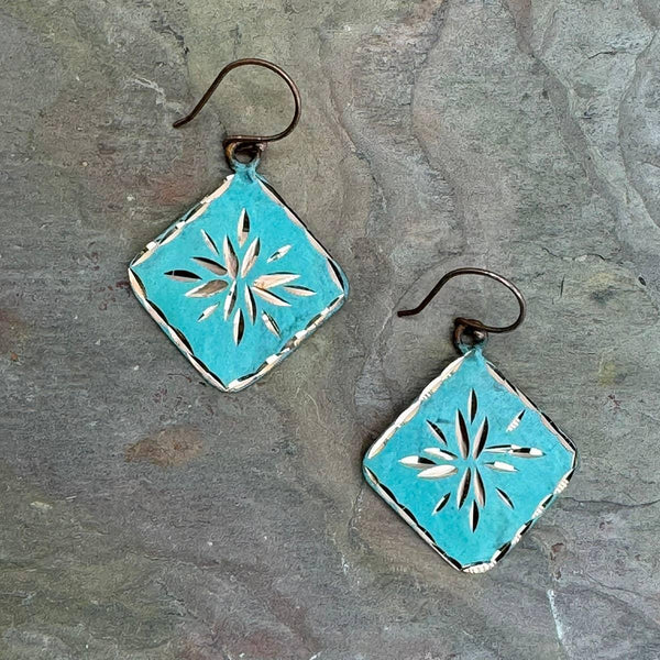 Anju Jewelry - Patina Blooming Waters Earrings
