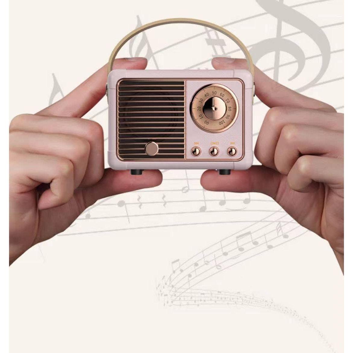 Vintage Bluetooth Speaker: Pink