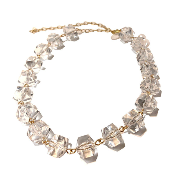 Clear Faceted Chunky Amelia Necklace