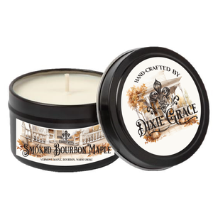 Smoked Bourbon Maple - 8 oz Candle Tin - Cotton Wick