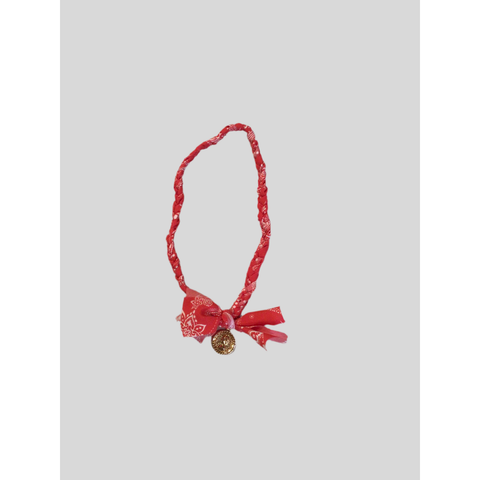 Bandana Necklace: Dark pink