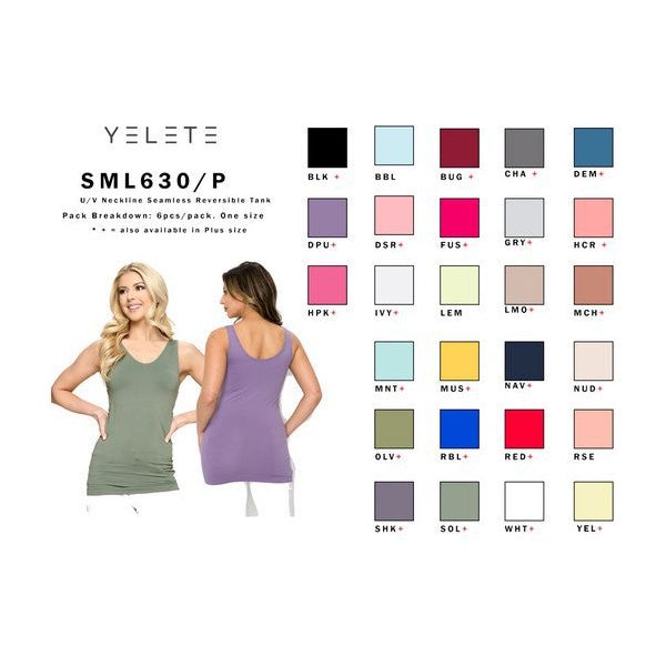 Reversible V Or U Neckline Seamless Tank
