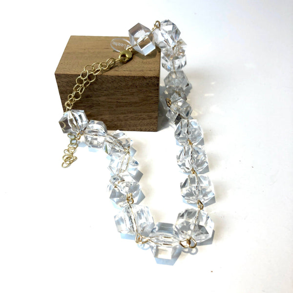 Clear Faceted Chunky Amelia Necklace