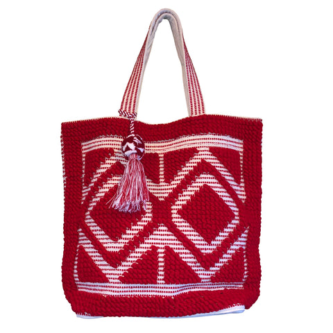 Chloe & Lex - Double Diamond Tote Red