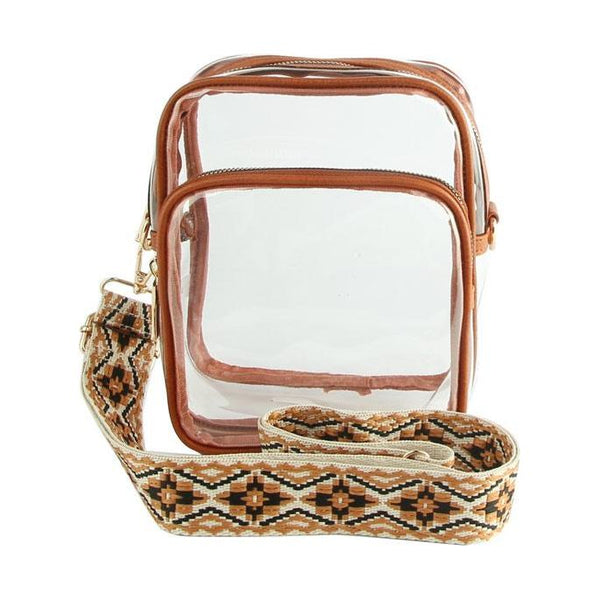 Guitar Strap Clear Crossbody Bag