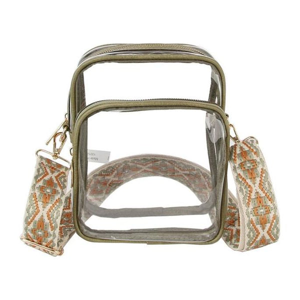 Guitar Strap Clear Crossbody Bag