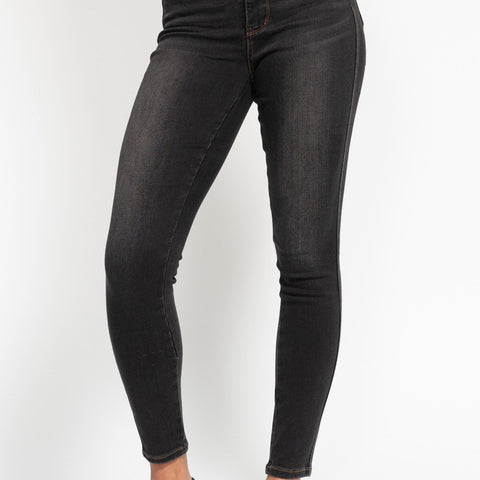 High Waist, Tummy Control, Black Wash, Skinny Fit Jeans, Judy Blue