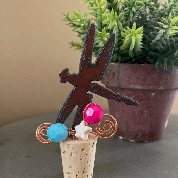 Rustic Wine Cork shapes with beads and wire