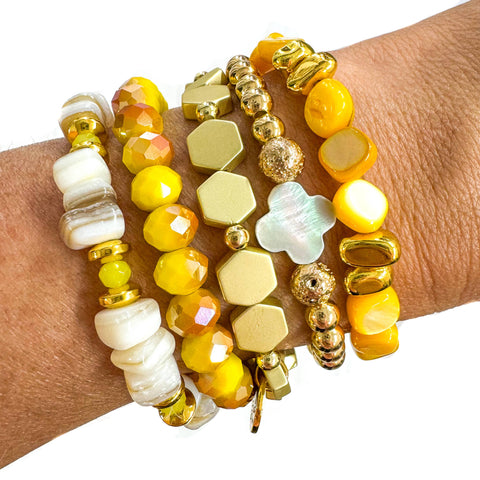 Yellow Bracelet Stack