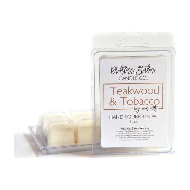 Driftless Studios - Teakwood & Tobacco Soy Wax Melts - 3oz.