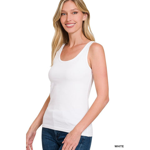 Goddess Size Racer Back Cotton Rib Tank