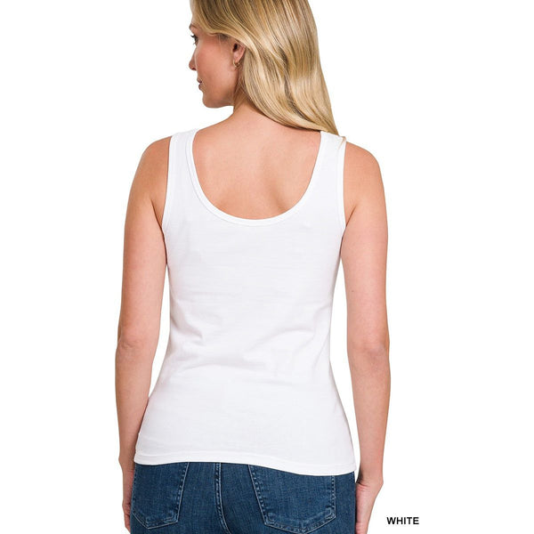 Goddess Size Racer Back Cotton Rib Tank