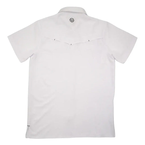 SanJac Outdoor Pearl Snap Mens Shirt In White