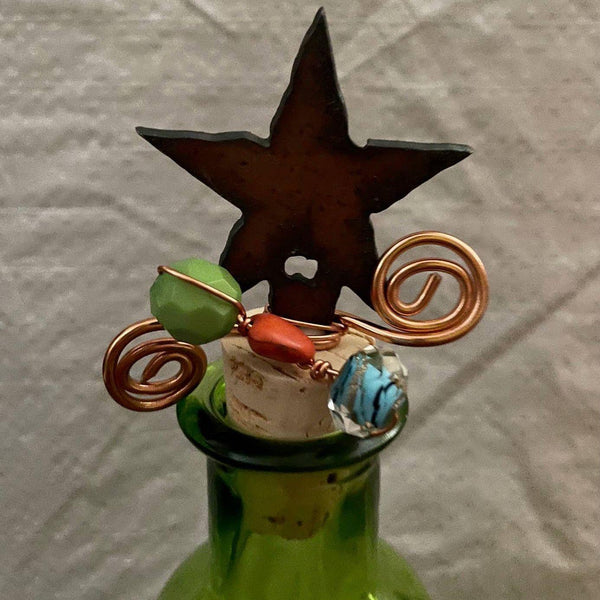 Rustic Wine Cork shapes with beads and wire