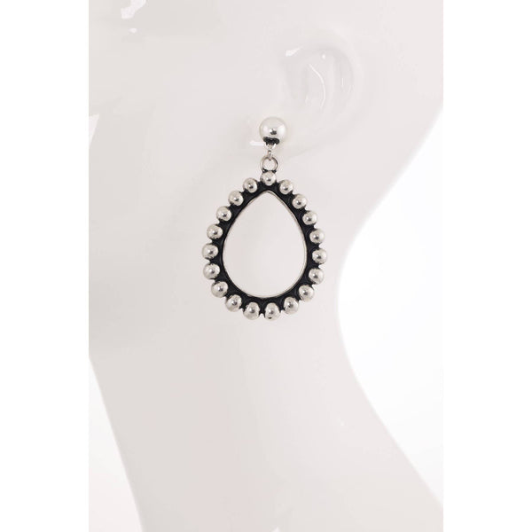Western Teardrop Cut Bubble Dangle Earrings