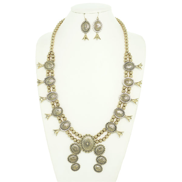 Western Squash Blossom Necklace Set