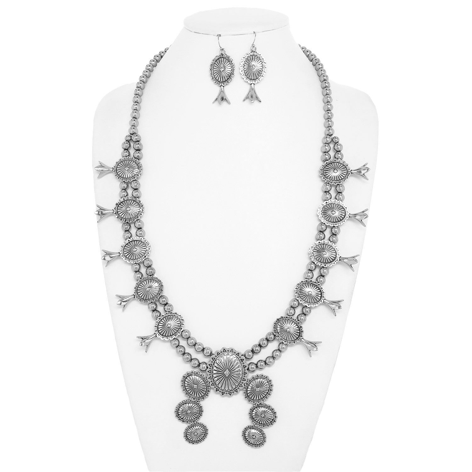 Western Squash Blossom Necklace Set