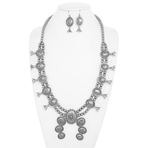Western Squash Blossom Necklace Set