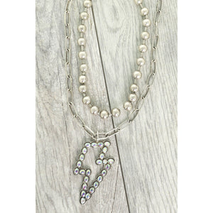 Double Western Lightning Pendant Necklace Set