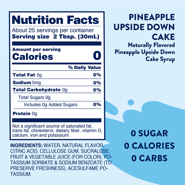 Skinny Mixes - Sugar Free Pineapple Upside Down Cake Syrup