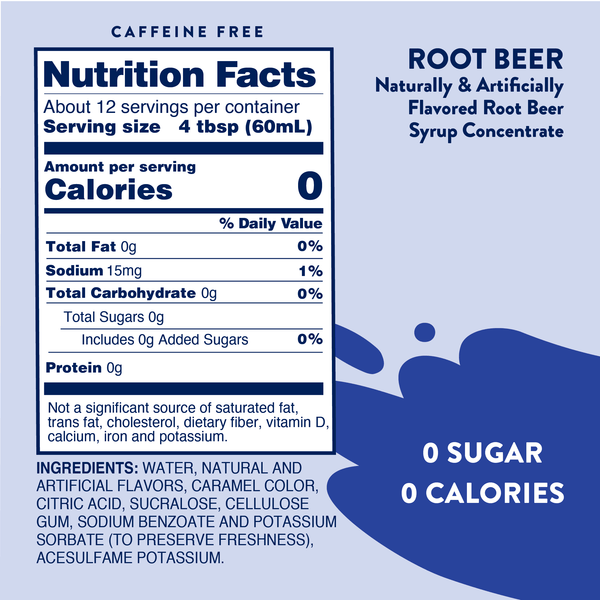 Skinny Mixes - Sugar Free Root Beer Float Syrup