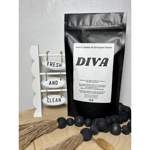Diva Laundry Powder & All Purpose Cleaner: 1 Ib