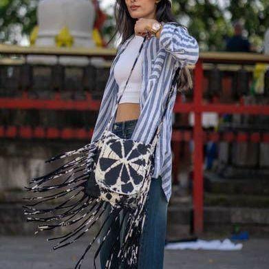Tie Dye Fringe Crossbody Bag