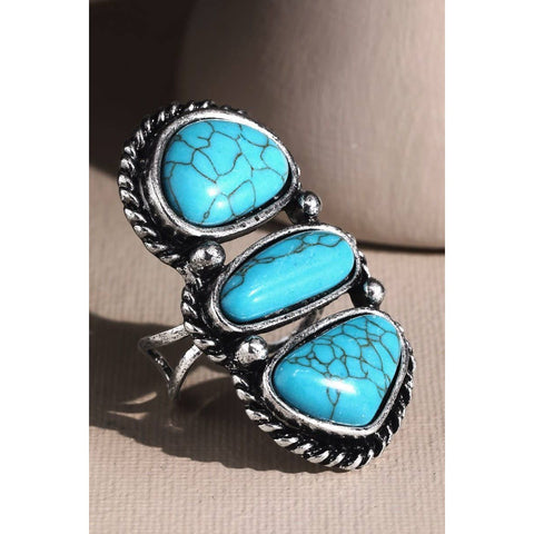 Layered Navajo Semi Stone Ring
