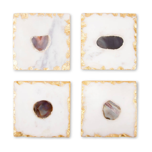 Bezrat - Bezrat Square Marble Coasters for Drinks