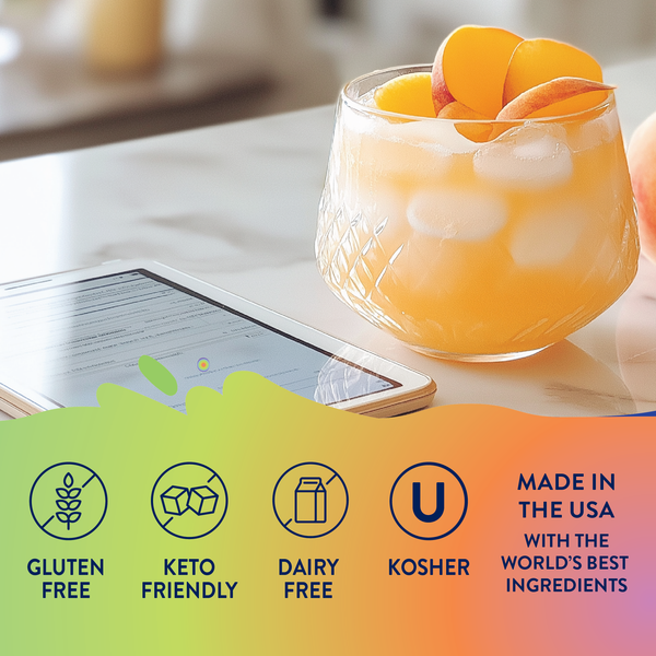 Skinny Mixes - Sugar Free Peach Mango Energy Syrup - 375ml