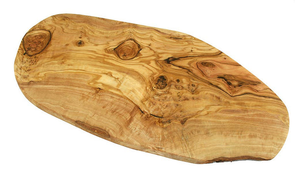 Natural cut cutting board 45 cm olive wood, shipped from Germany