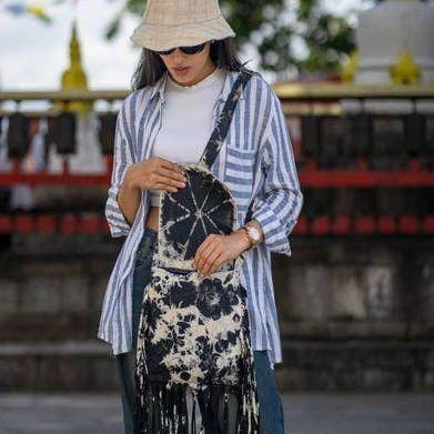 Tie Dye Fringe Crossbody Bag