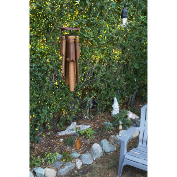 Simple Flat Top Bamboo Wind Chime