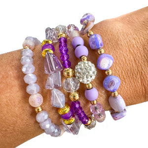 Lavender Purple Bracelet Stack