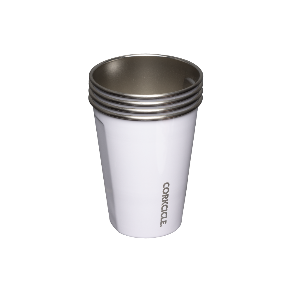 CORKCICLE - Eco Stacker - 18oz 4 - Pack - Gloss White