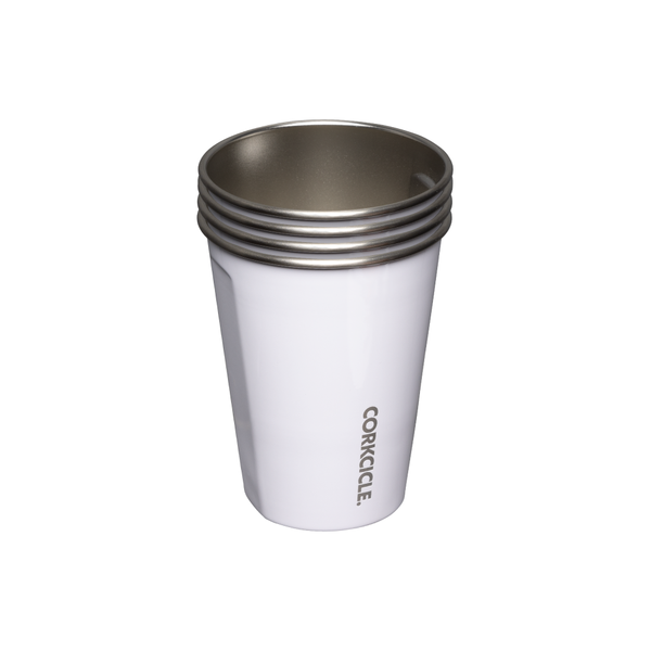 CORKCICLE - Eco Stacker - 18oz 4 - Pack - Gloss White