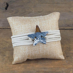 ReLoved by Honey and Me featuring Simply Saguaro - Agua Swirl Star with Suede Wrap