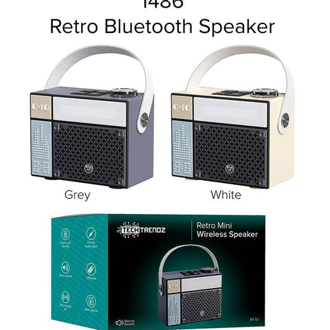 Retro Mini Wireless Speaker : White