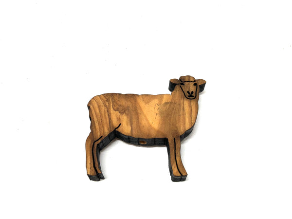 Sheep as a Christmas tree pendant made of olive wood, shipped from Germany