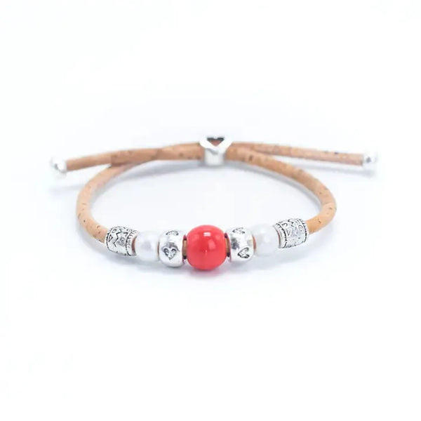 Casual Everyday Women's Beaded Bracelets, Cork from Portugal