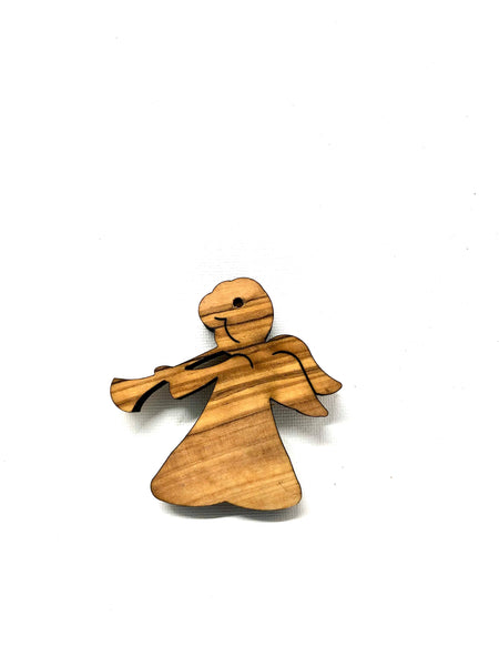 Angel III as a Christmas tree pendant made of olive wood, shipped from Germany