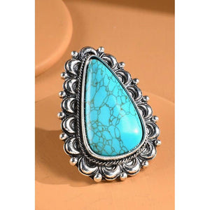 Western Teardrop Cuff Ring: