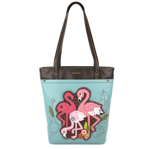 Deluxe Everyday Tote - Flamingo - blue