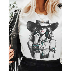Turquoise Cowgirl Graphic Tee