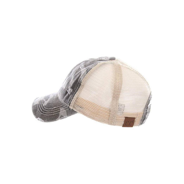 C.C Camouflage Pattern Baseball Cap with Mesh