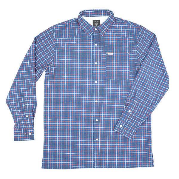 San Jac Men's Long Sleeve Performance Shirt - Grid