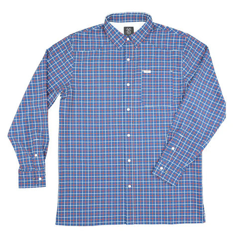 San Jac Men's Long Sleeve Performance Shirt - Grid