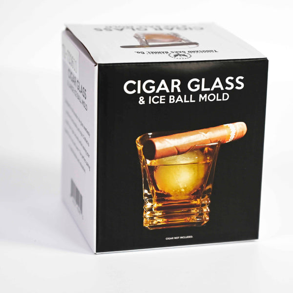 Cigar Glass with Ice Ball Mold