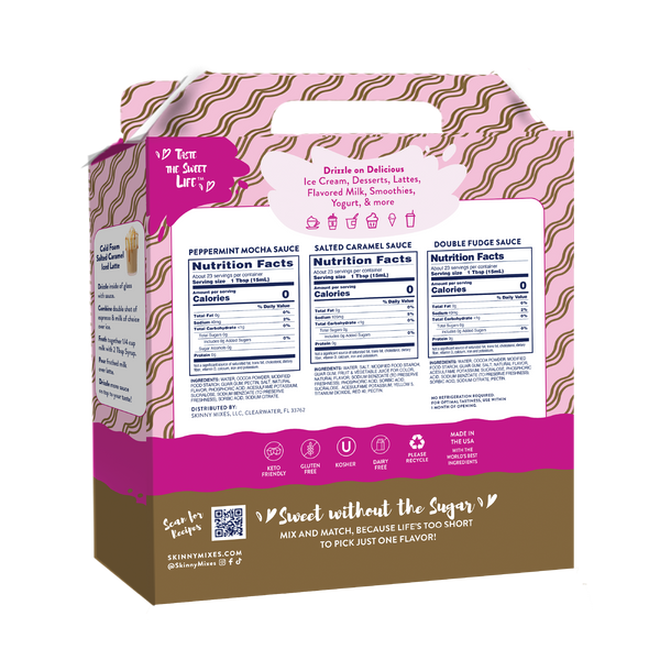 Jordan's Skinny Mixes - Sugar Free Holiday Delicious Drizzle Sauce Trio